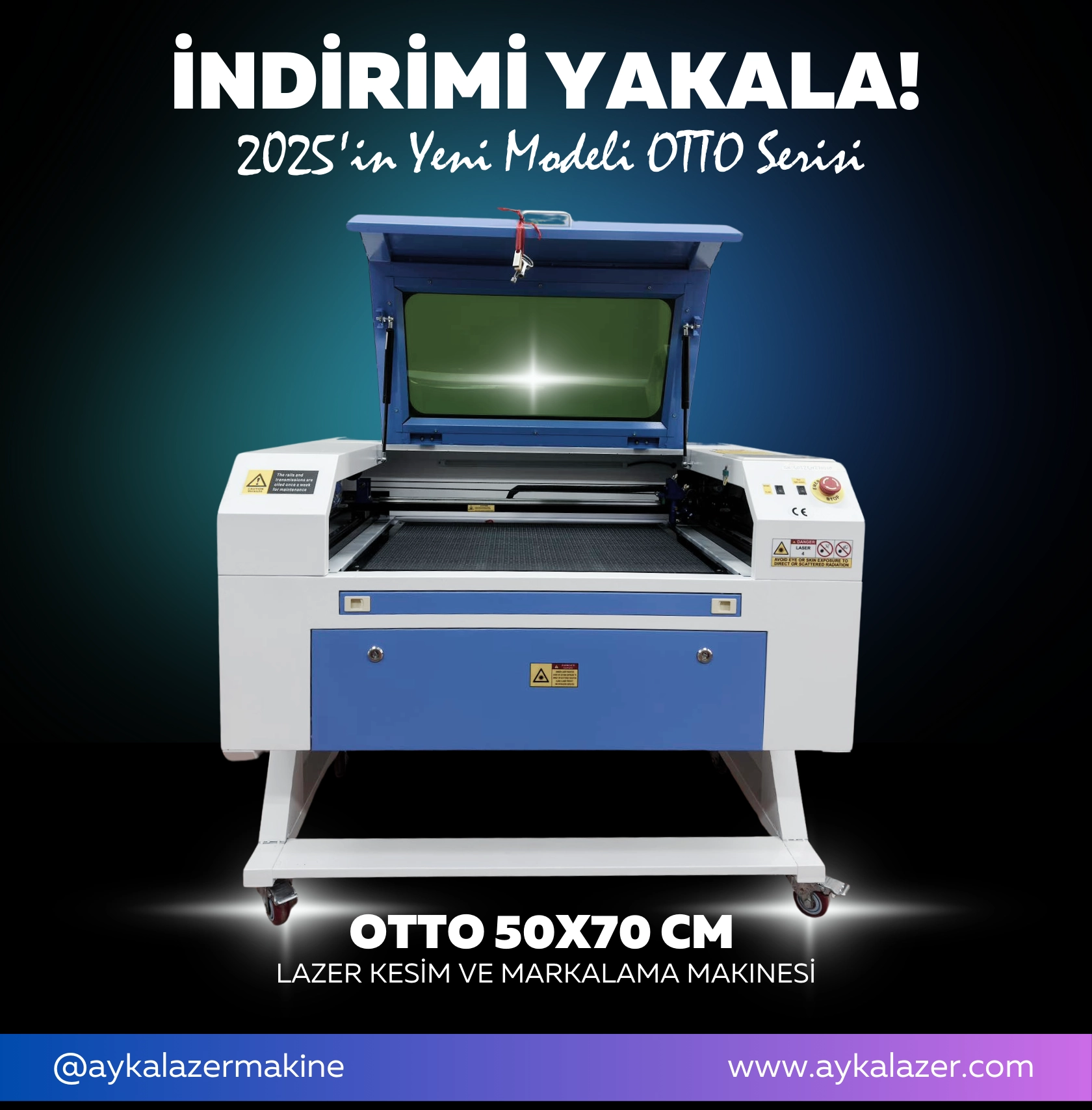  Lazer Kesim Makinası 50x70 cm ( Ev tipi Lazer )