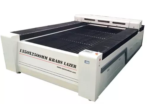 Lazer Kesim Makinası AK-135X250 130Watt Ahşap Pleksi Deri Mdf Kumaş Kesim ve Markalama Makinası