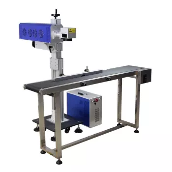 Masasütü Fiber Lazer Markalama 30W Metal Markalama Konveyörlü